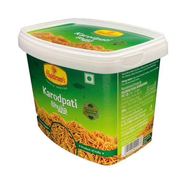 Iml tamper proof container made for haldiram's used for packaging karodpati bhujia